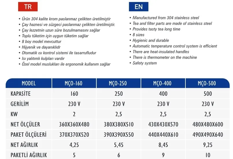 Çay Otomatı - Çayomat-400 Bardak - MÇO-400