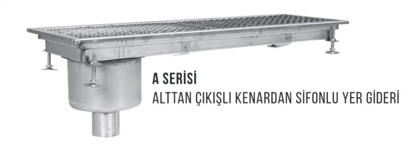 Yer Izgarası, Alttan-Kenardan Ø 70 Çıkışlı-A2/70-300*2100